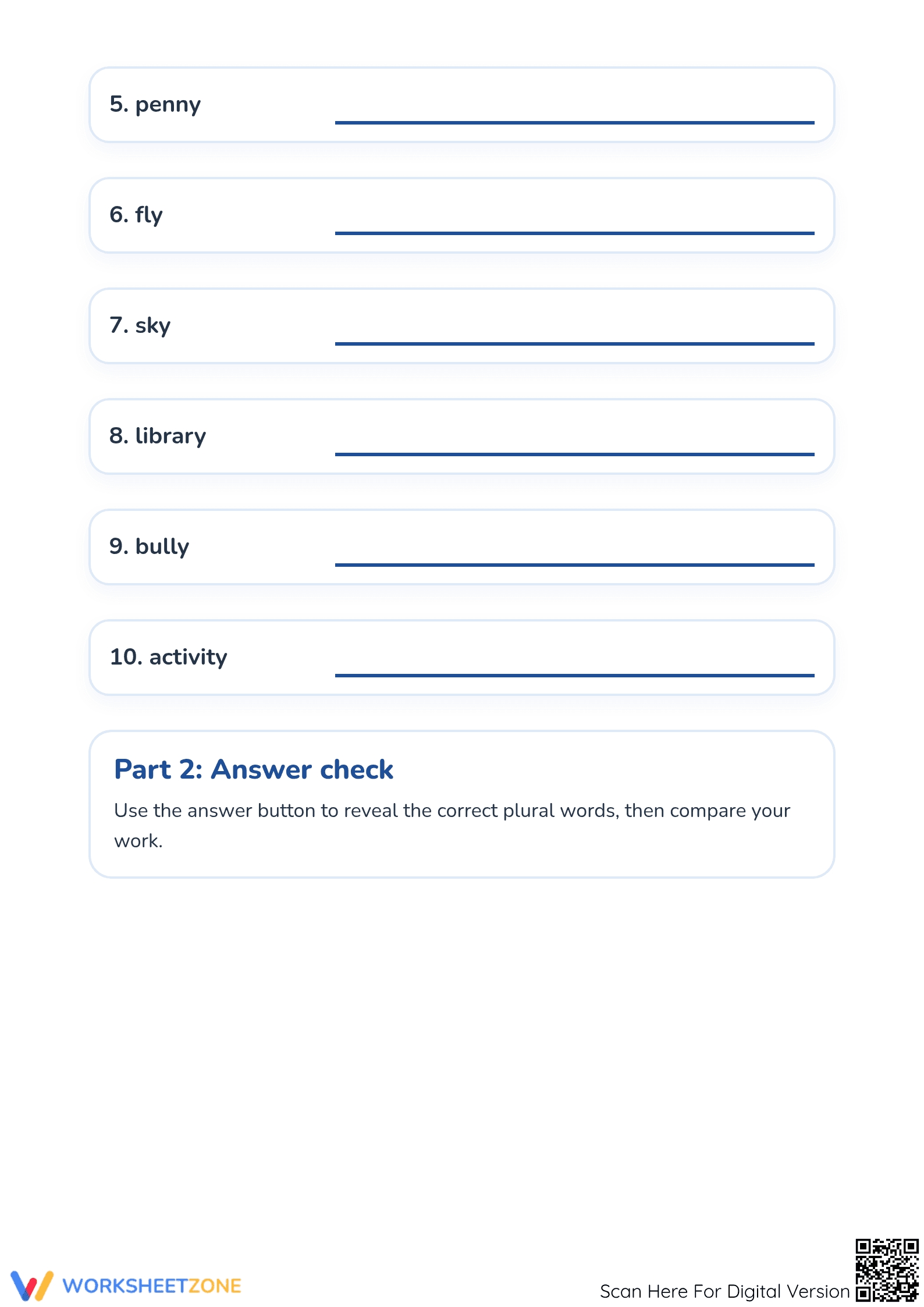 Essential Grade 1 Plural Nouns: Words Ending in y - Page 2