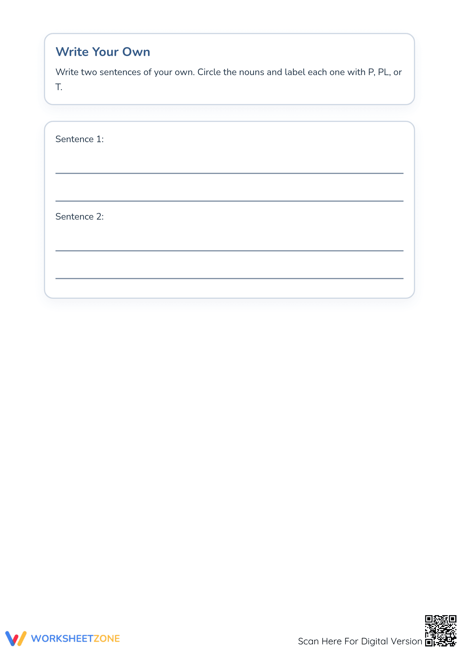 Grade 1 Nouns Worksheet: Person, Place, or Thing | Essential - Page 3