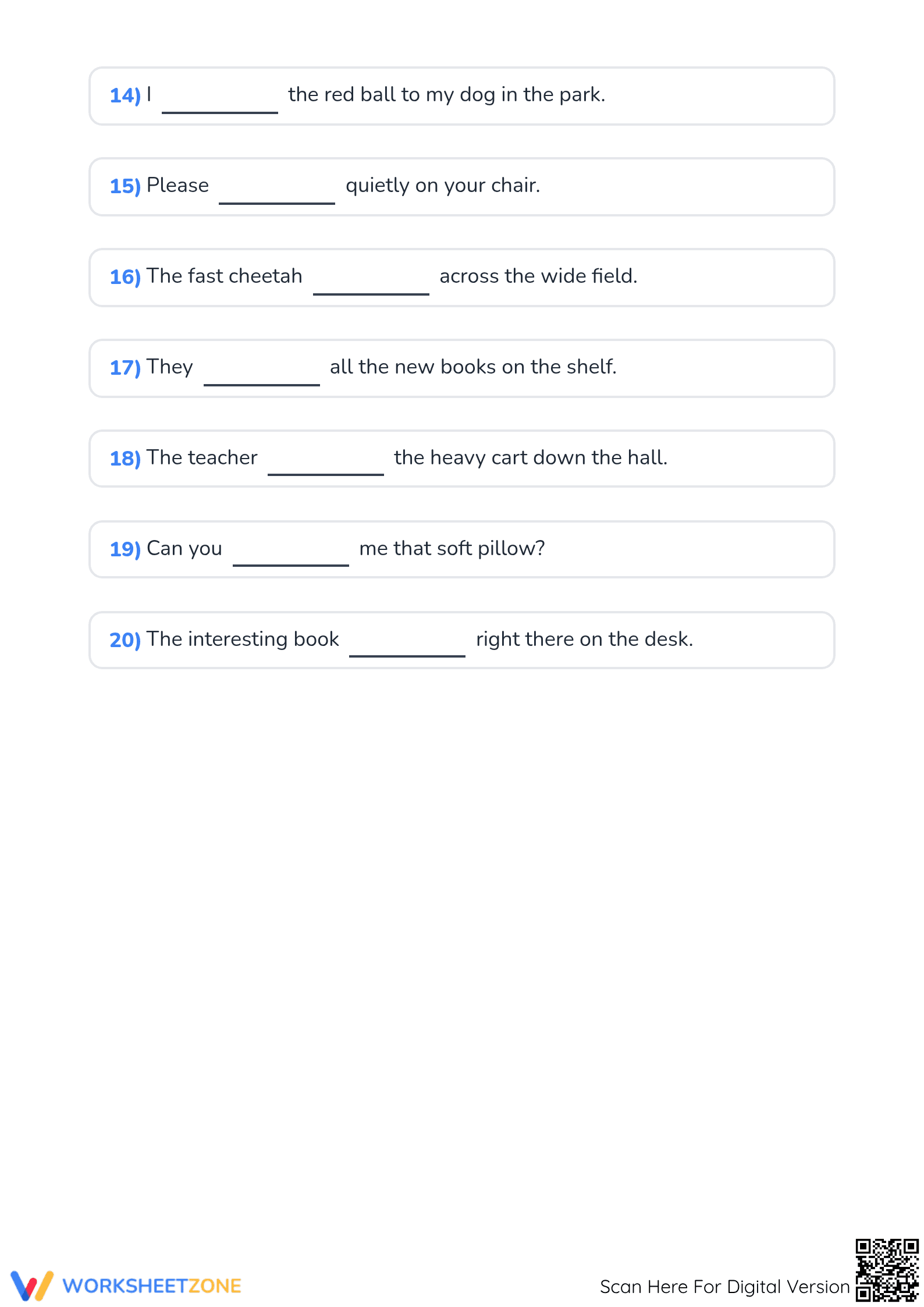 Action Verbs Worksheet | Grade 2-3 Essential Printable - Page 3