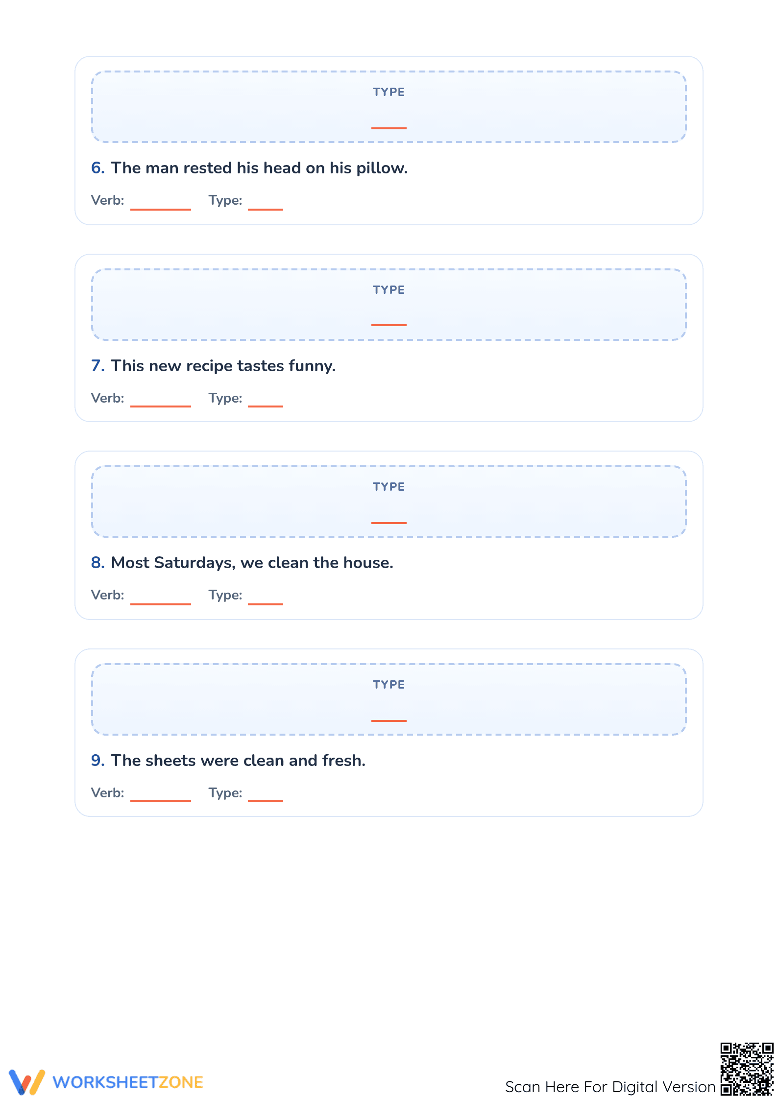 Action and Linking Verbs Worksheet | Essential Grade 3 - Page 3