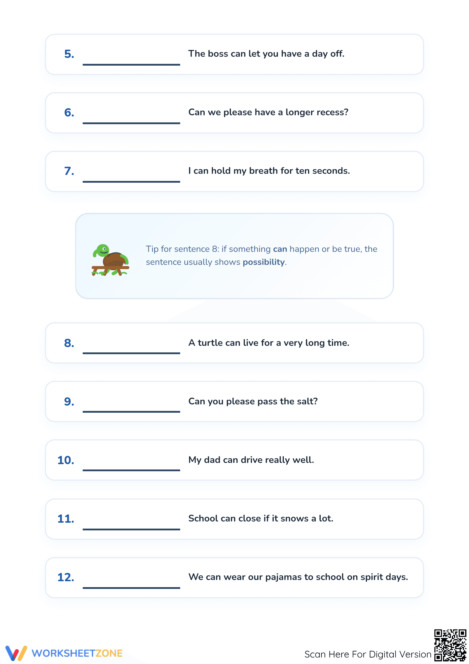 Helping Verbs: Can Worksheet | Grade 3 Essential - Page 2