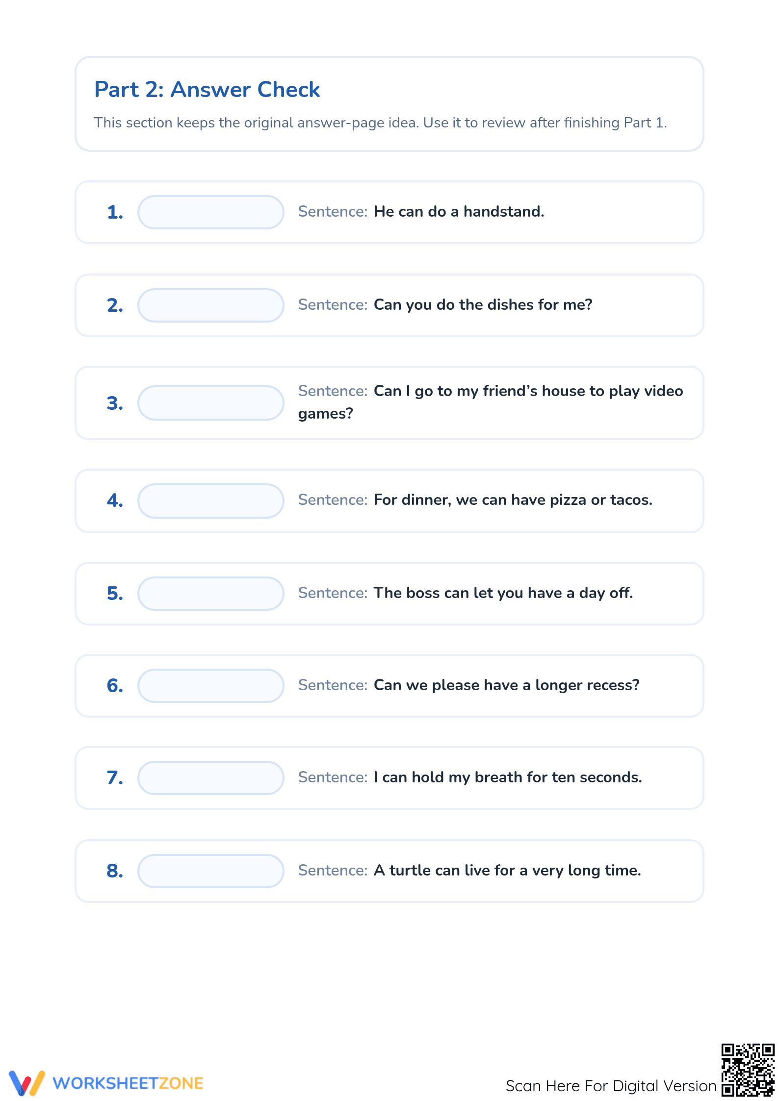 Helping Verbs: Can Worksheet | Grade 3 Essential - Page 3