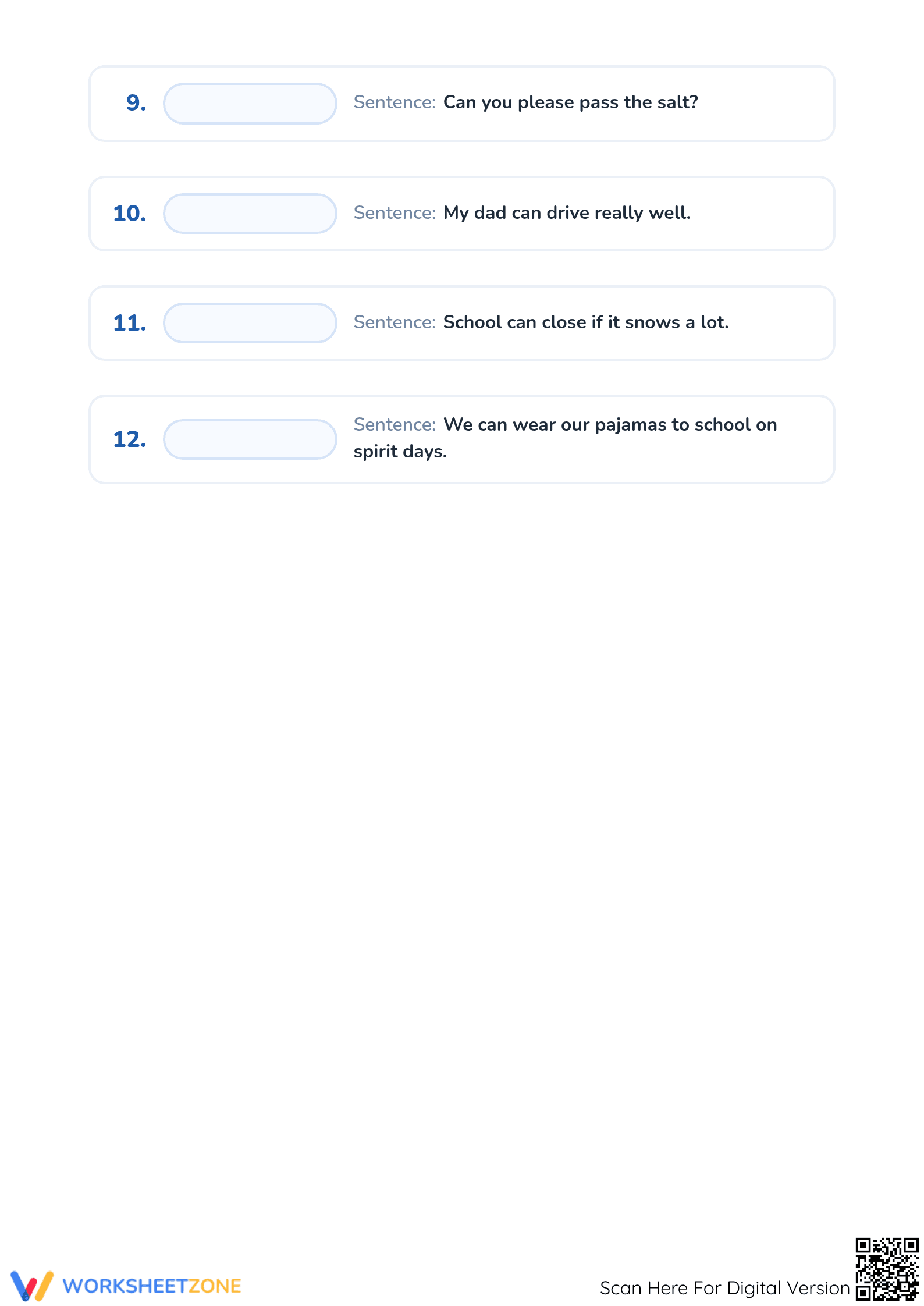 Helping Verbs: Can Worksheet | Grade 3 Essential - Page 4