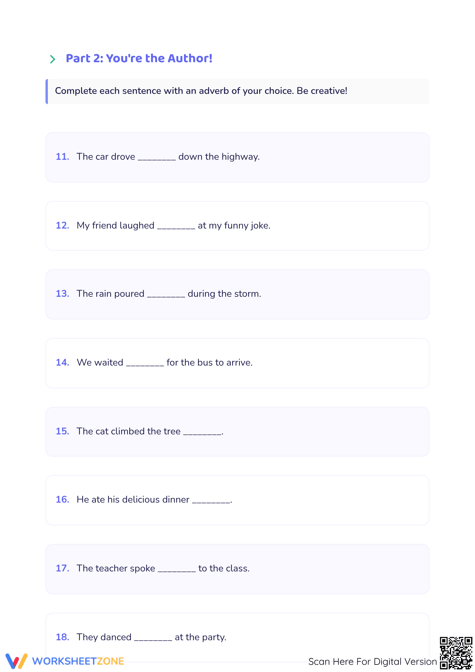 Adverbs Fill-in-the-Blank Worksheet | Grade 2 Essential - Page 3