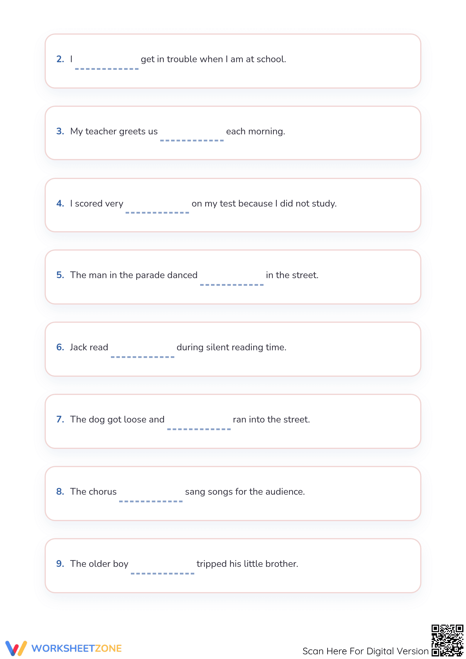 Essential Adverbs Practice Worksheet | Grade 1 ELA - Page 2