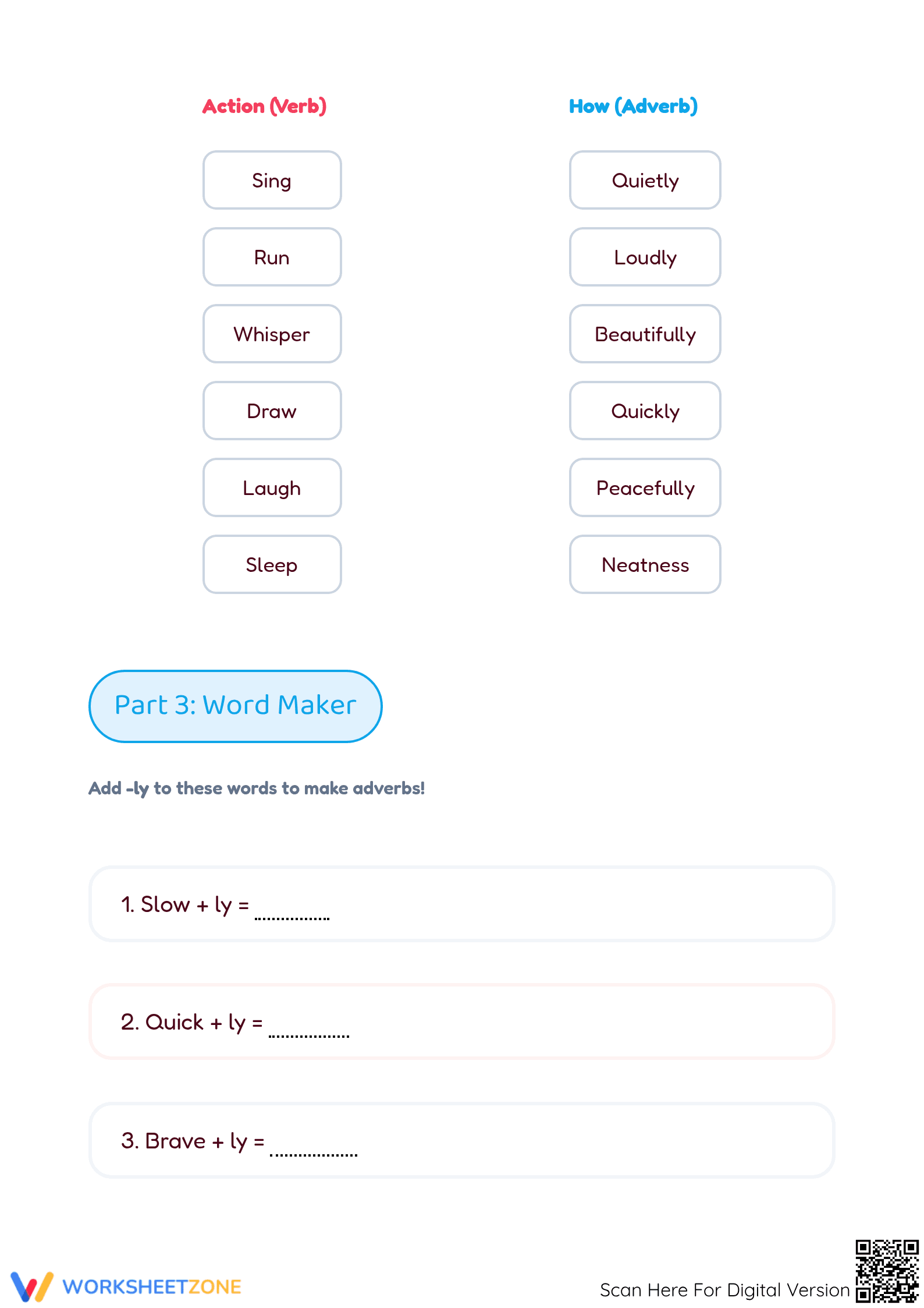 Essential Adverbs Worksheet | Grade 1 ELA Printable - Page 3