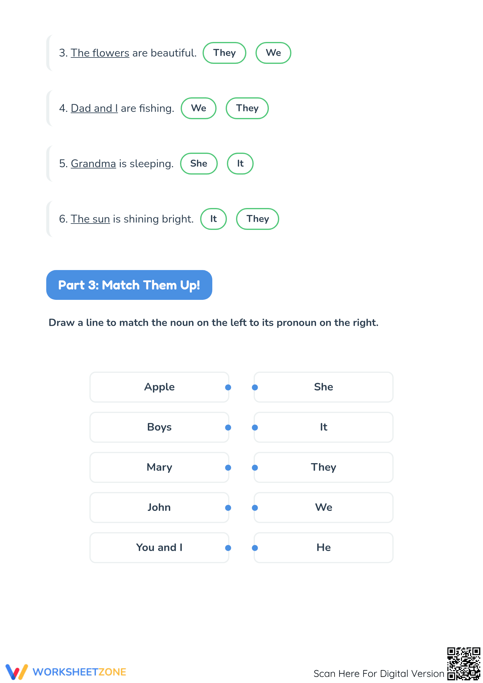 Changing Nouns to Pronouns Worksheet | Grade 1 Essential - Page 3