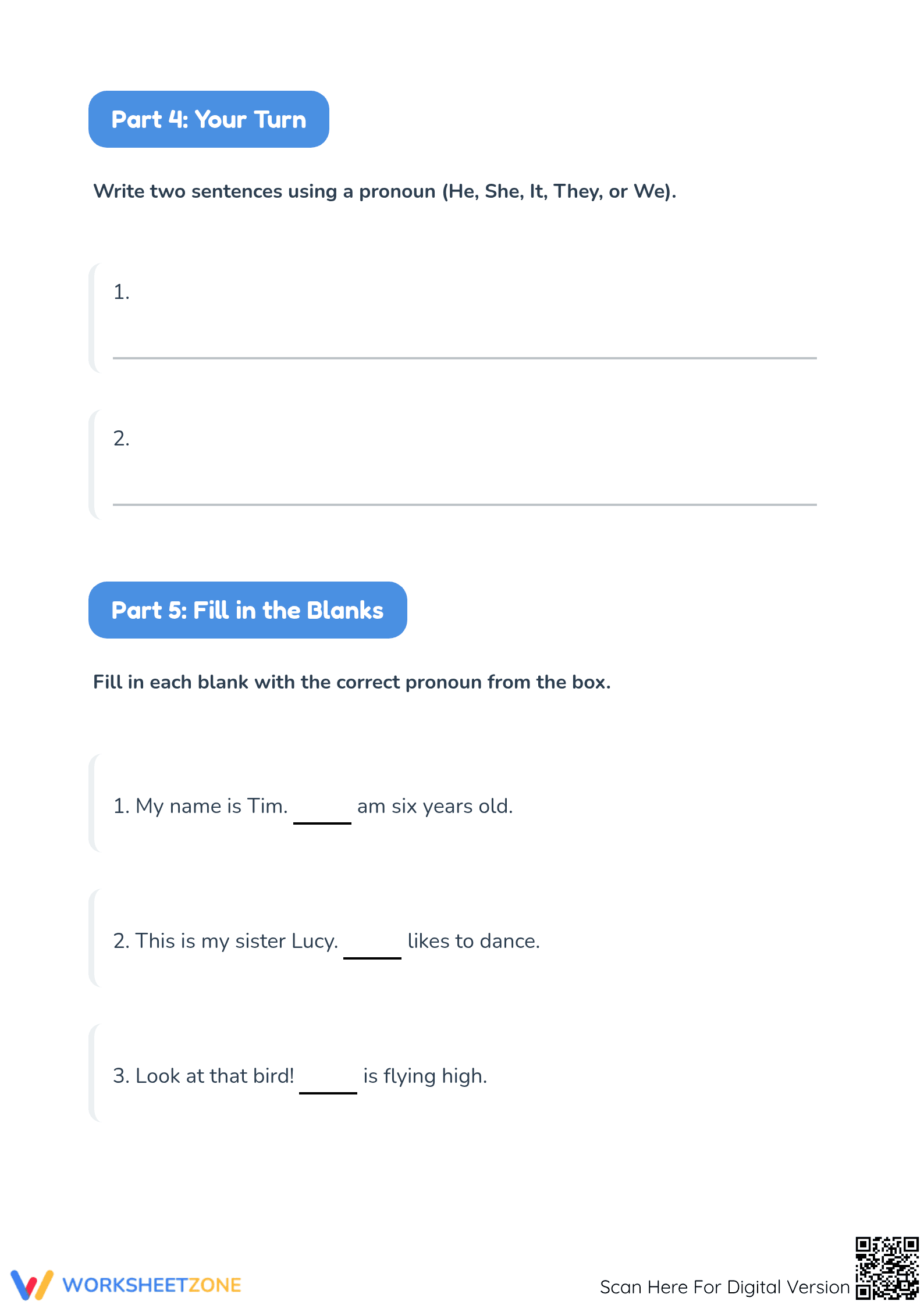 Changing Nouns to Pronouns Worksheet | Grade 1 Essential - Page 4