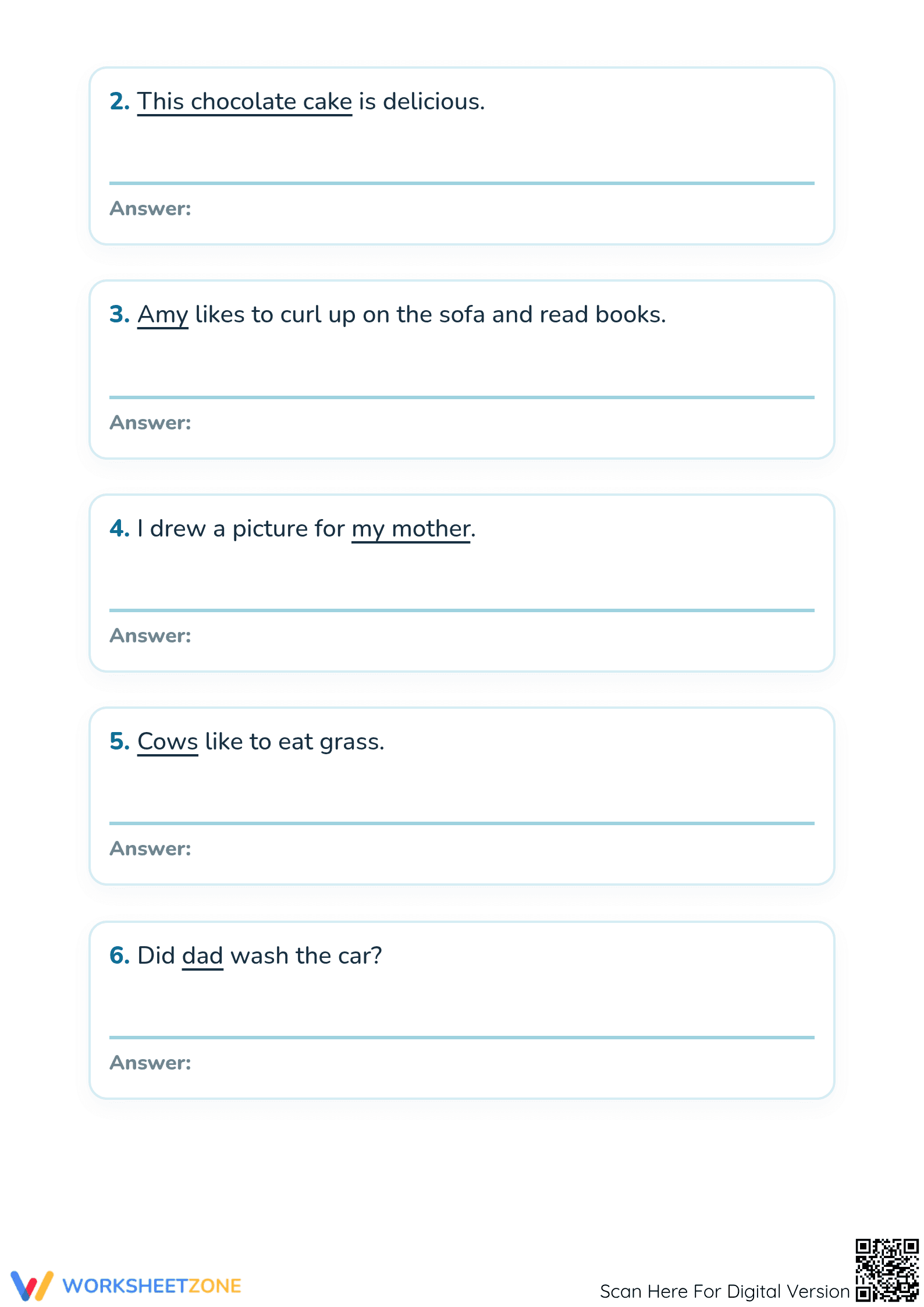 Essential Pronouns Practice Worksheet | Grade 1 ELA - Page 2