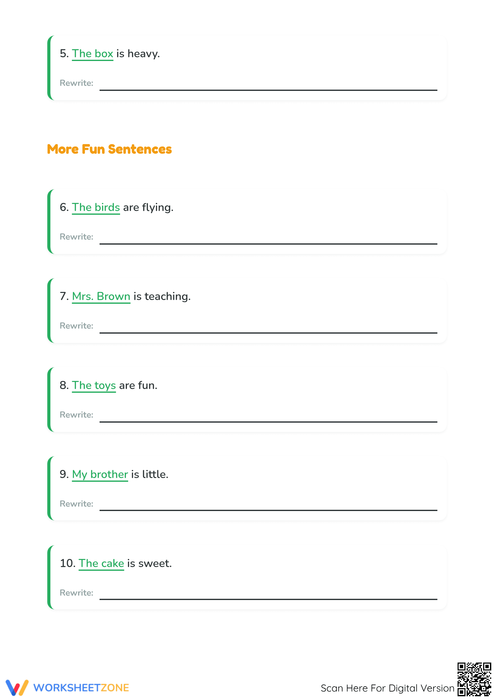 Grade 1 Pronouns Worksheet | Essential Printable Practice - Page 2