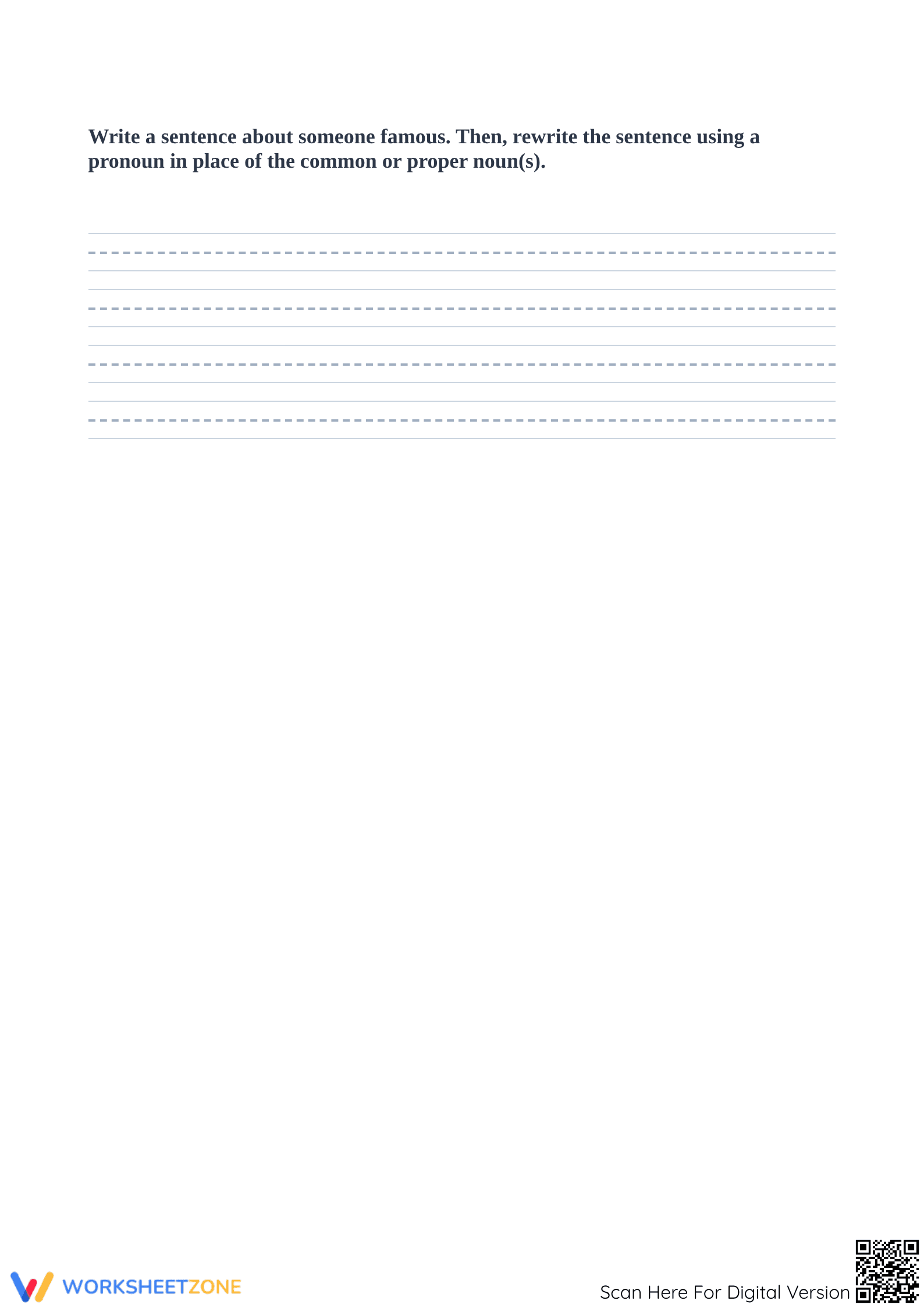 Pronoun Practice Worksheet | Grade 3 ELA Printable - Page 2