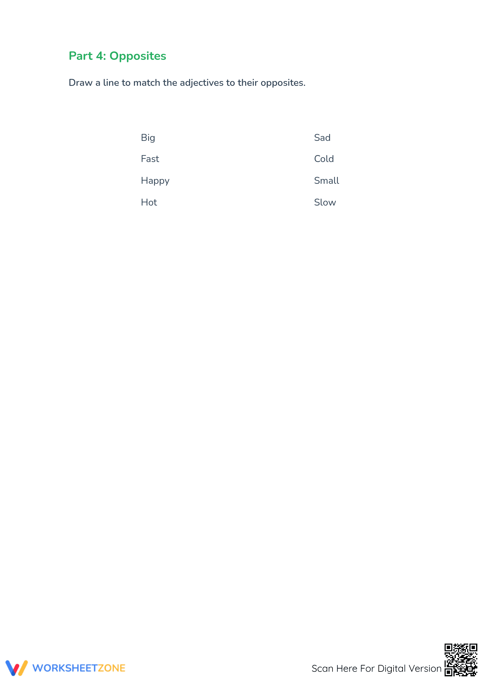 Essential Adjectives Practice | Grade 1 ELA Worksheet - Page 3