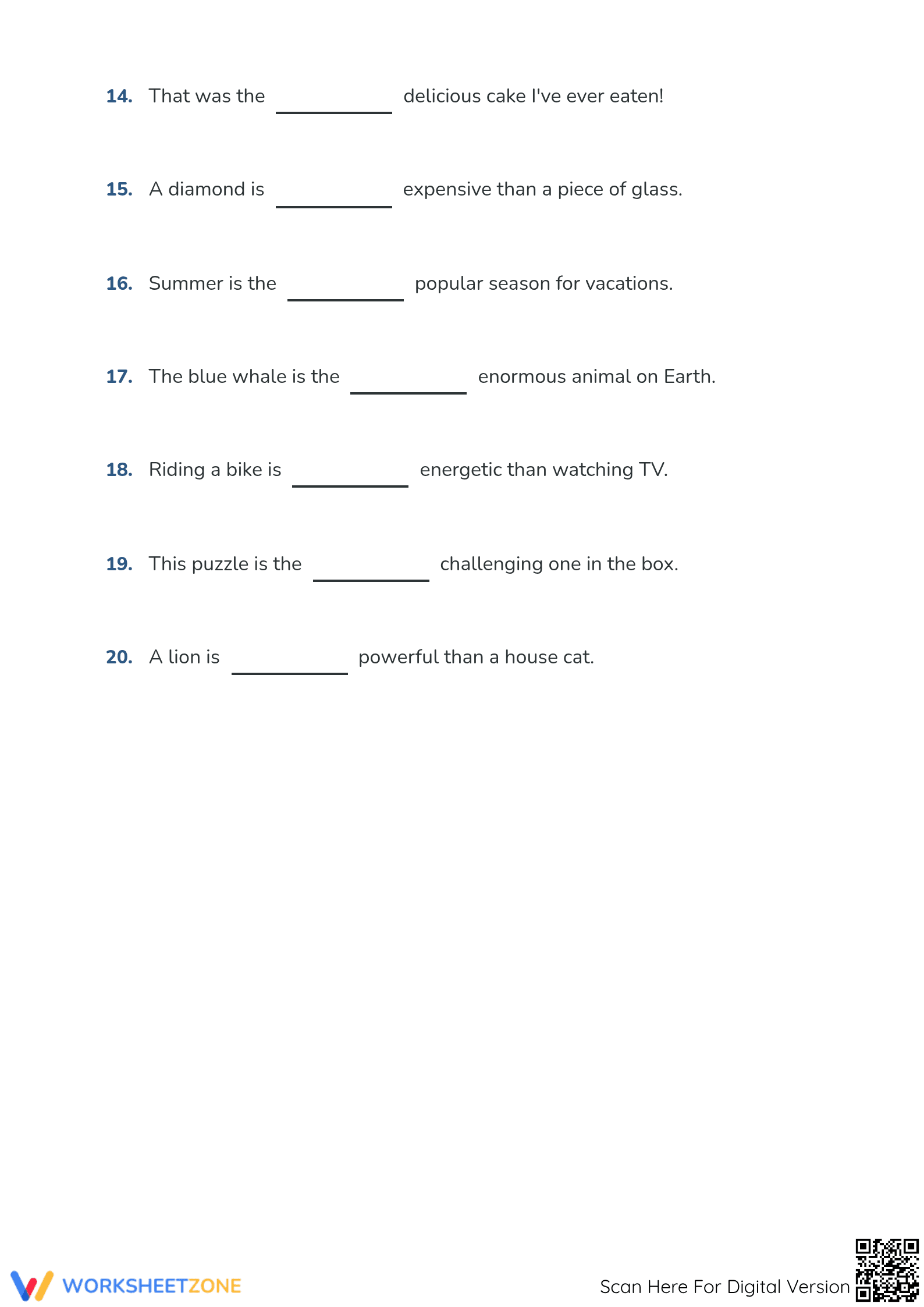 More & Most Adjectives Worksheet | Grade 2 ELA Printable - Page 3