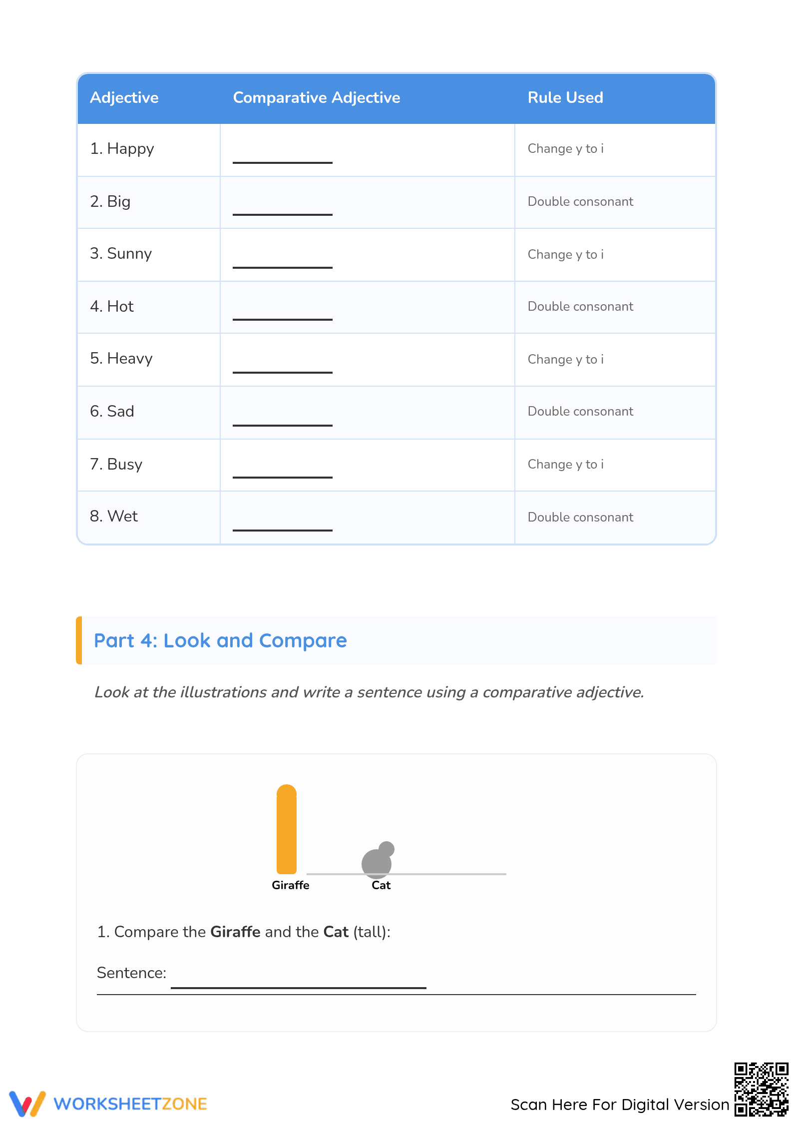 Comparative Adjectives Worksheet | Grade 2 Essential - Page 4