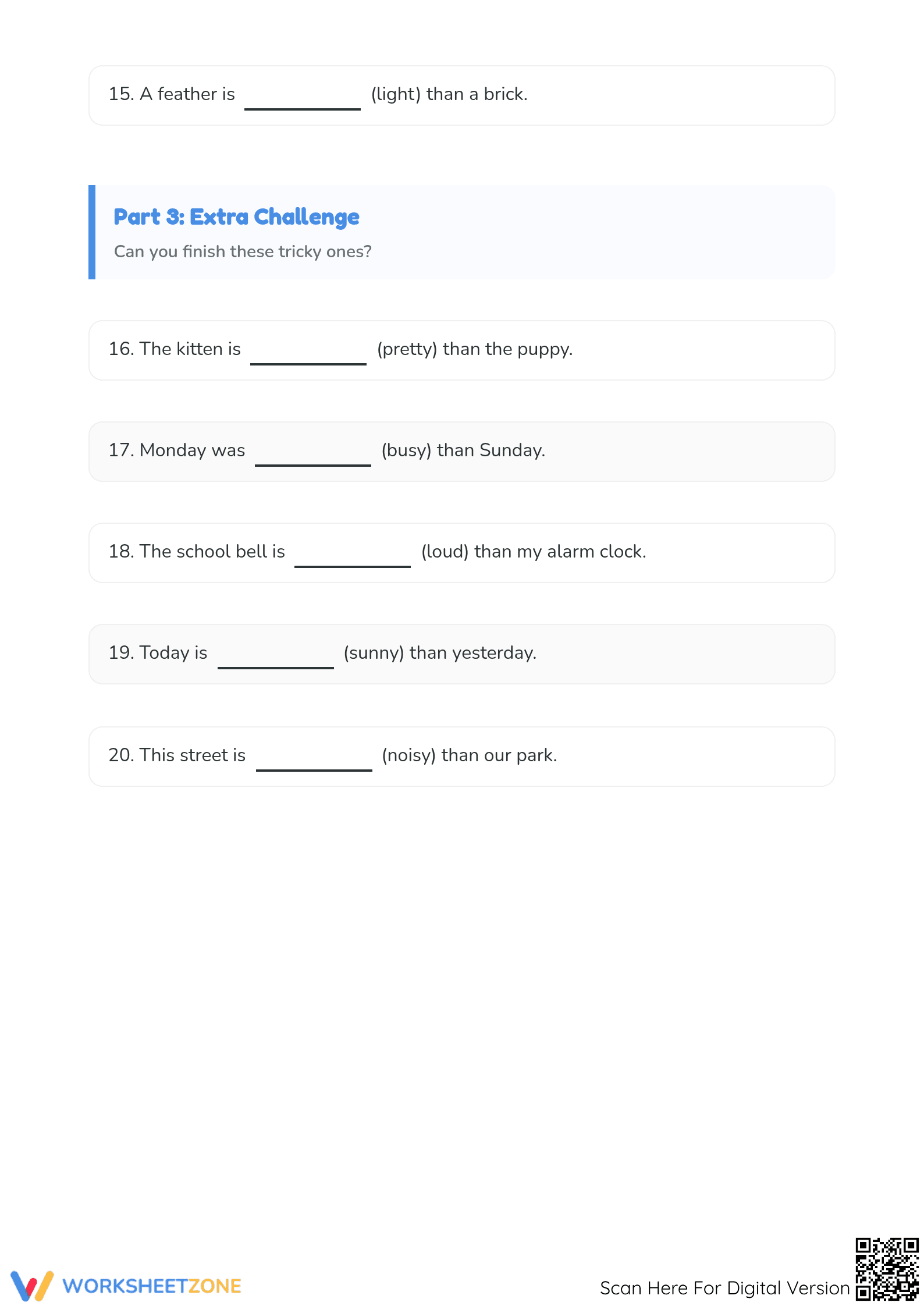 Comparative Adjectives Worksheet | Grade 2 Essential - Page 4