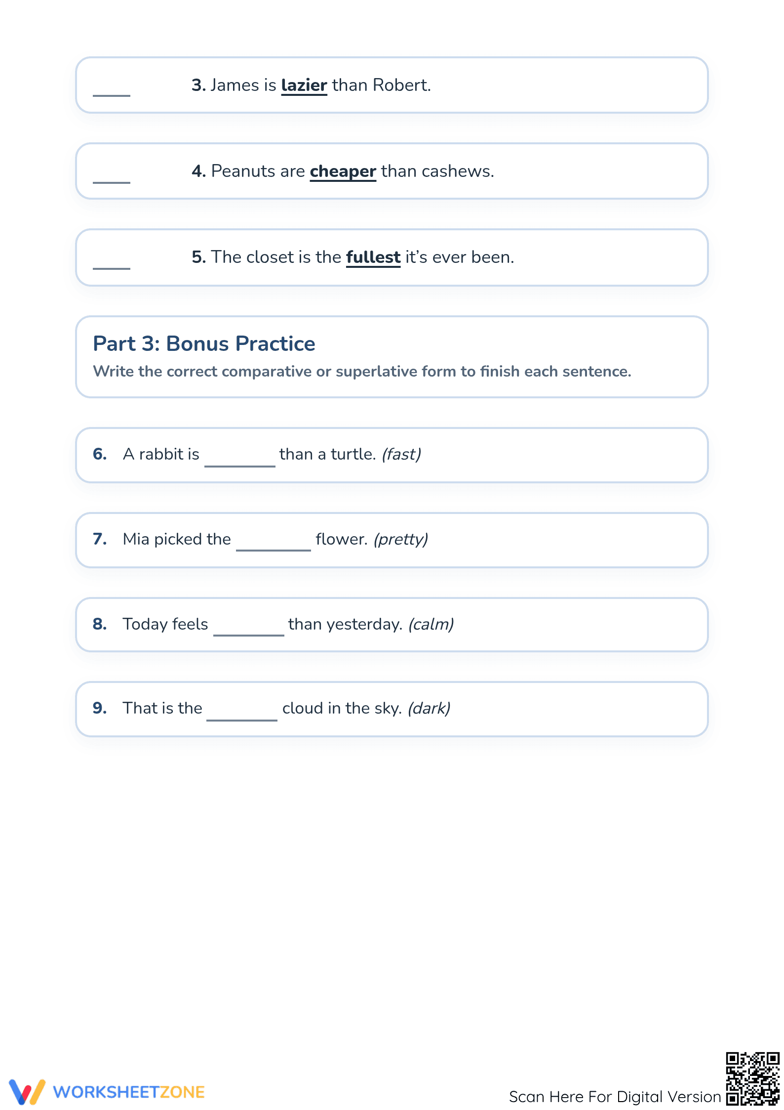 Comparative Adjectives Worksheet | Grade 2 Essential - Page 3