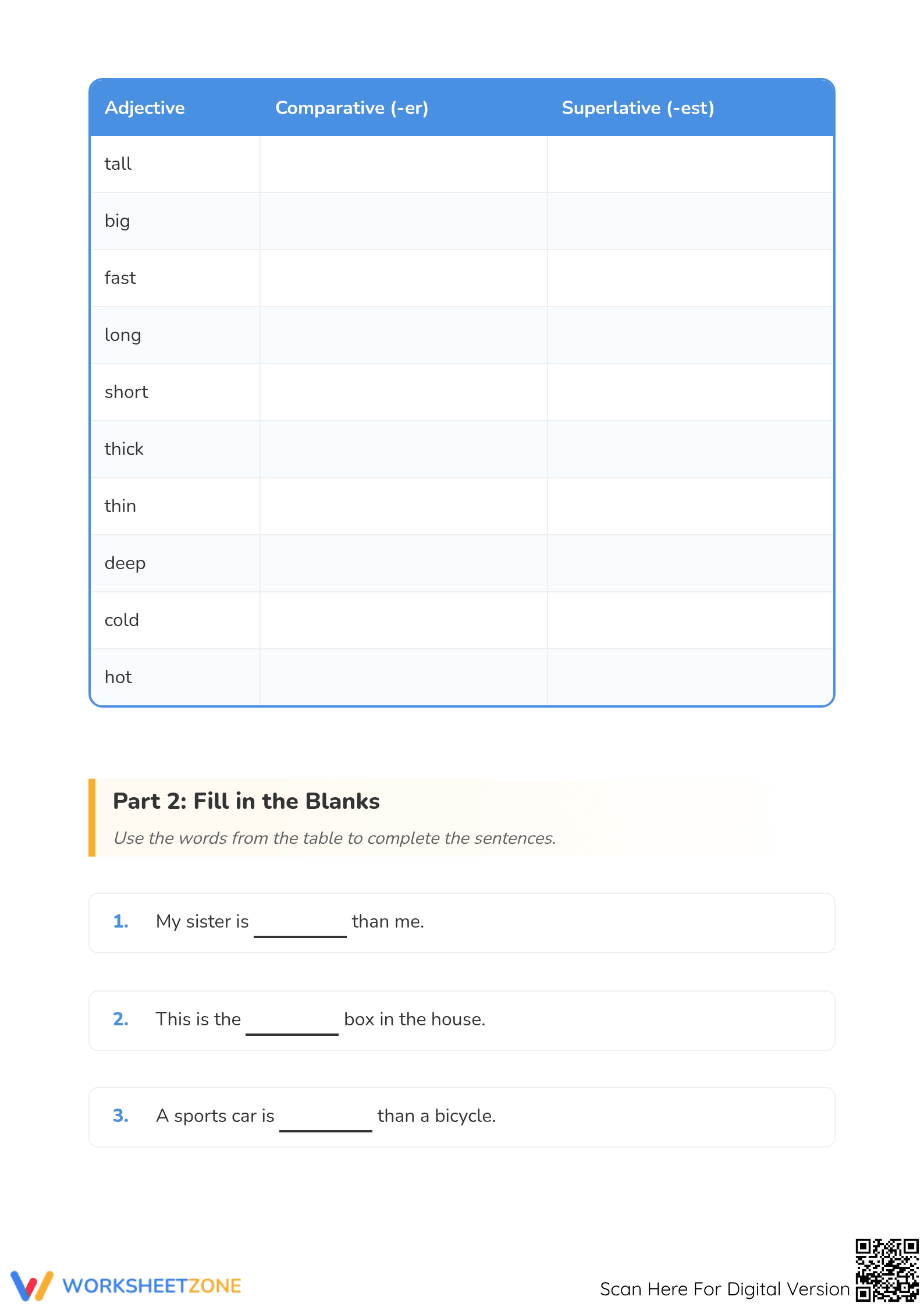 Comparative Adjectives Worksheet | Grade 2 Essential - Page 2