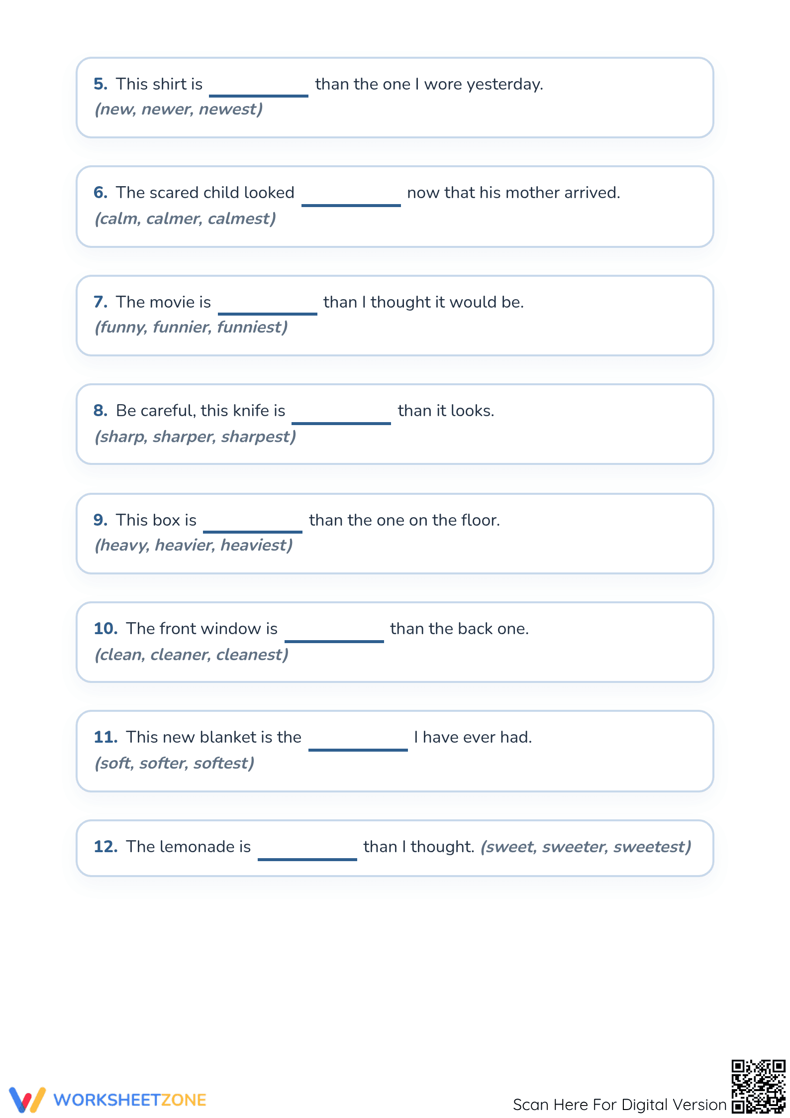 Comparative Adjectives Worksheet | Grade 2 Essential - Page 2