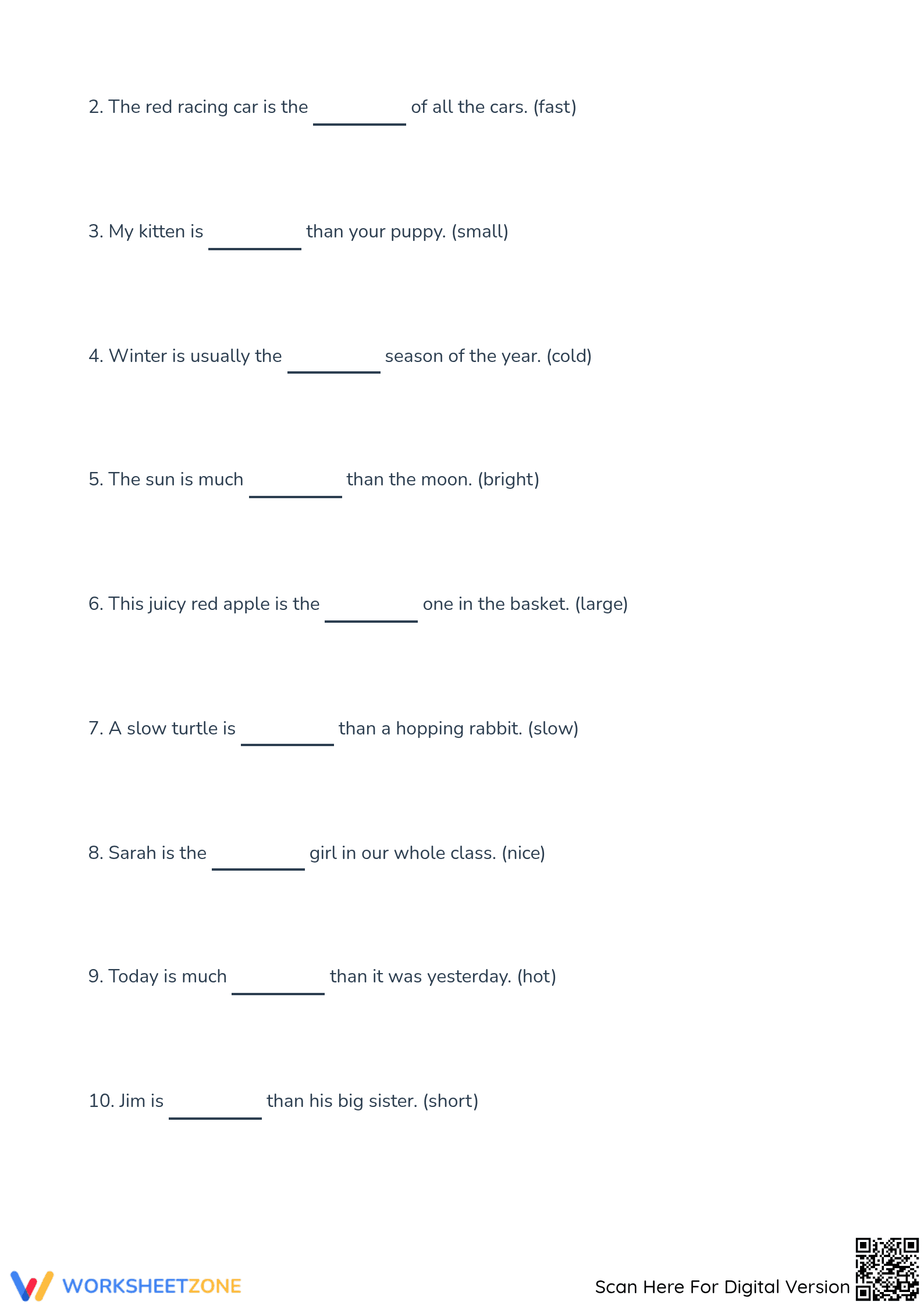 Grade 2 Comparative and Superlative Adjectives | Essential - Page 4