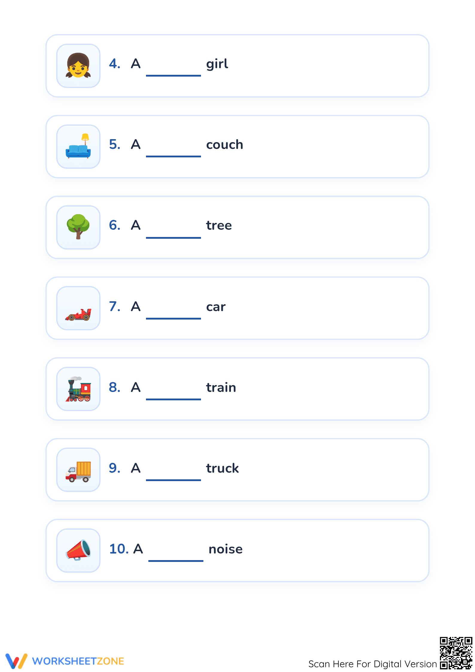 Grade 1 Common Adjectives — Printable No-Prep Worksheet - Page 2