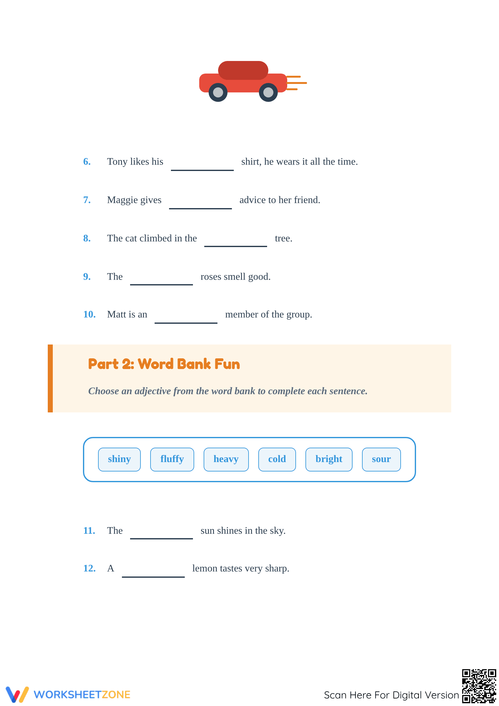 Adjective Practice Worksheet | Grade 1 Essential ELA - Page 2
