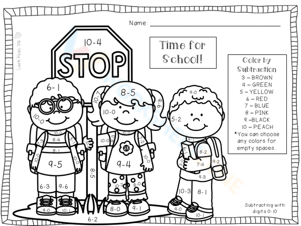 Grade 1 Subtraction — Printable No-Prep Worksheet - Page 2