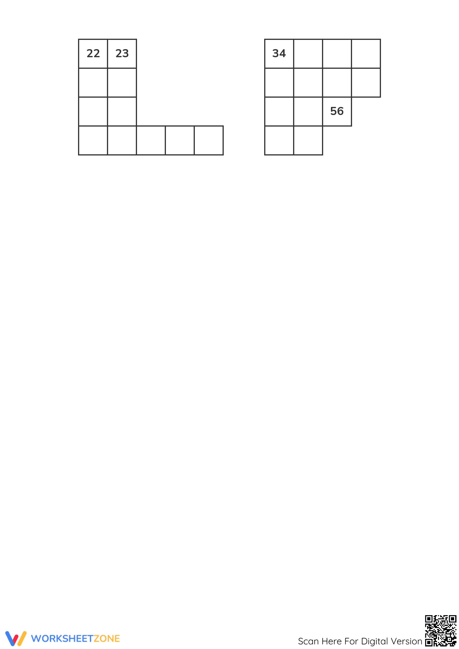 Printable Number Cutouts Hundred Chart Worksheet | Grade 2 - Page 2