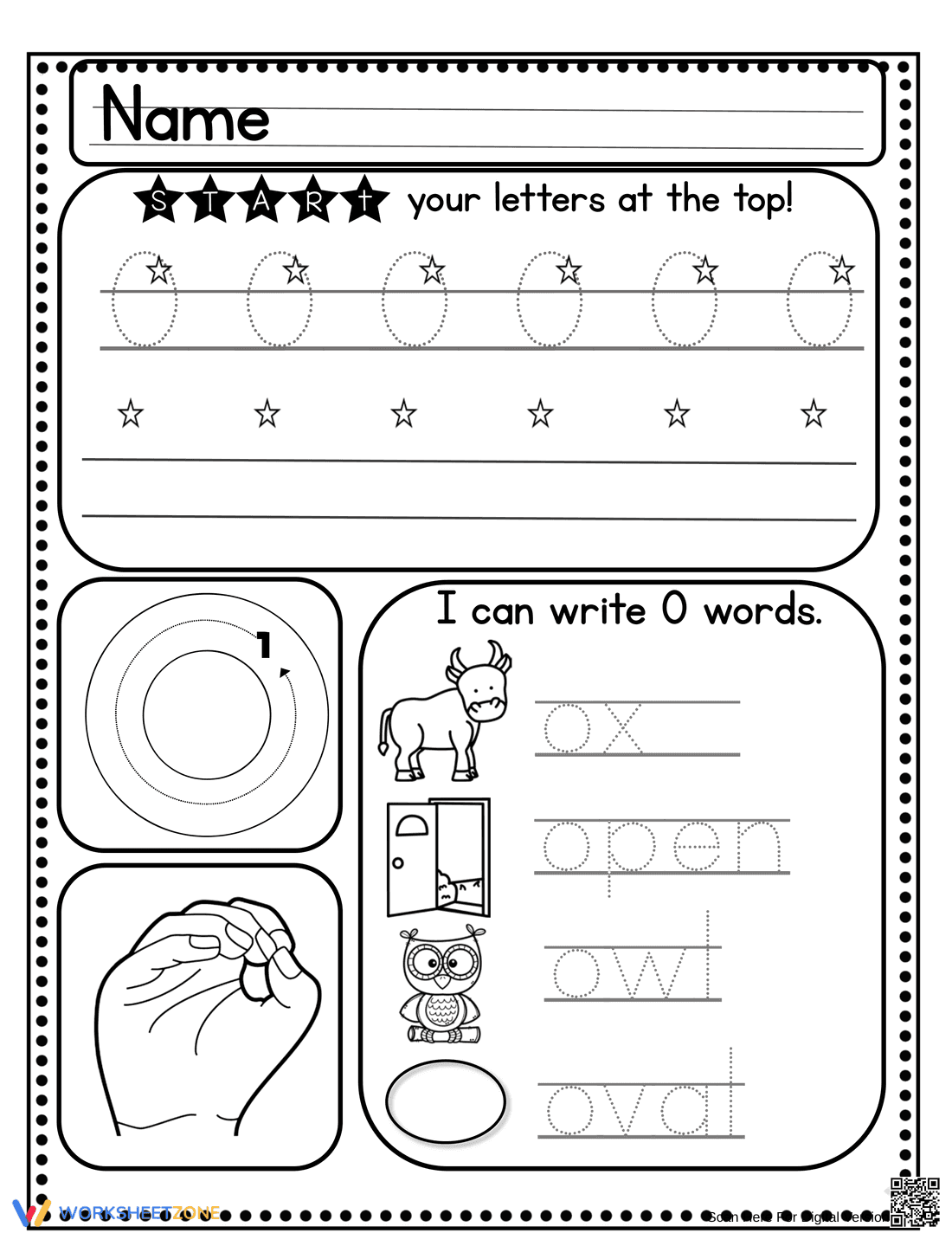 Handwriting Practice: Perfecting Letter O - Page 5