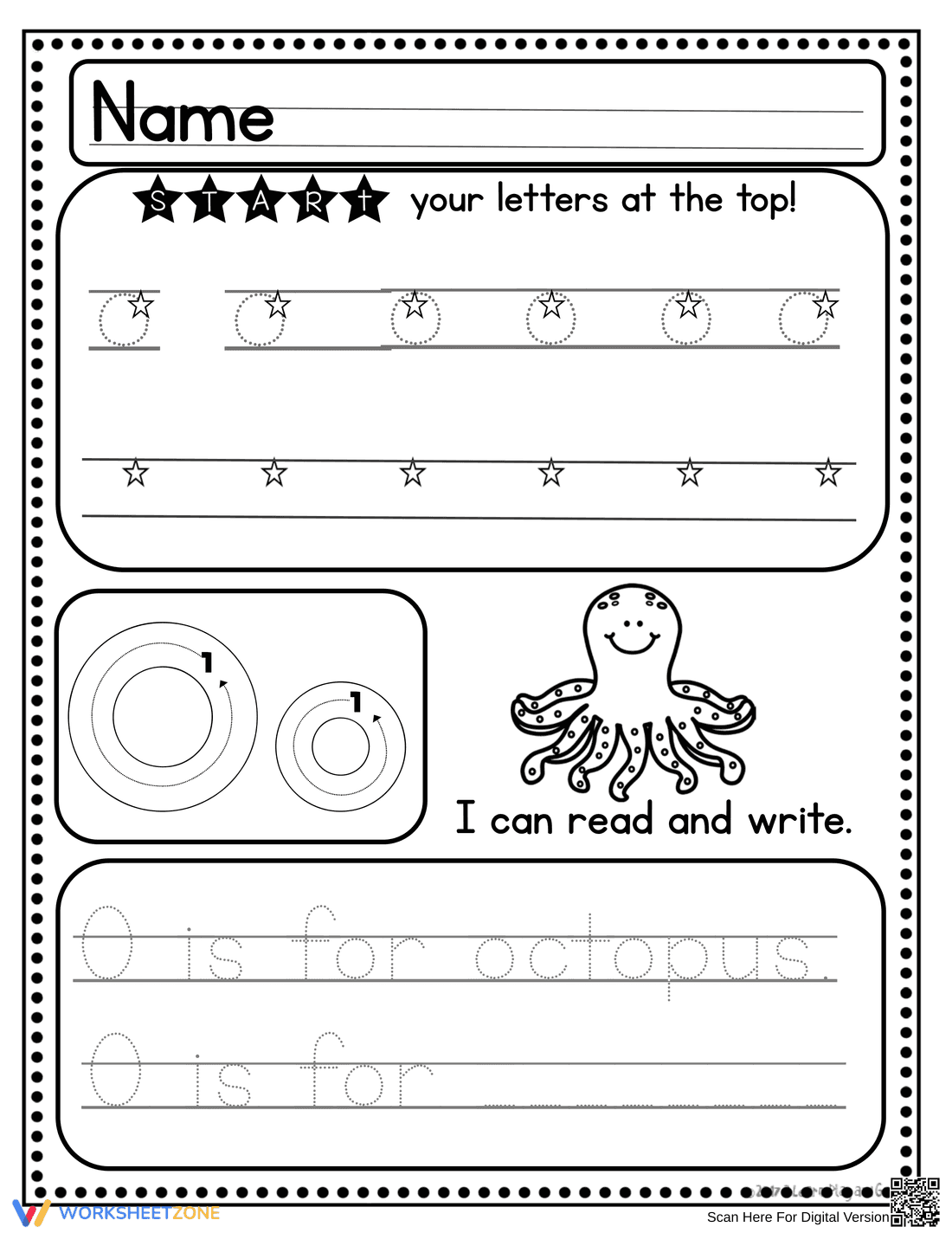 Handwriting Practice: Perfecting Letter O - Page 6