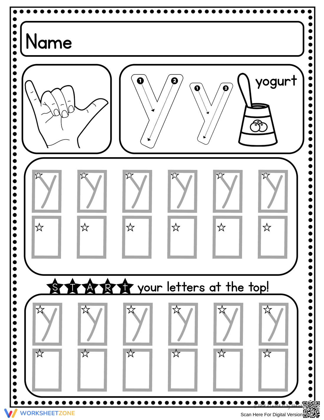 Essential Letter Y Handwriting Worksheet | Grade K-1 - Page 10