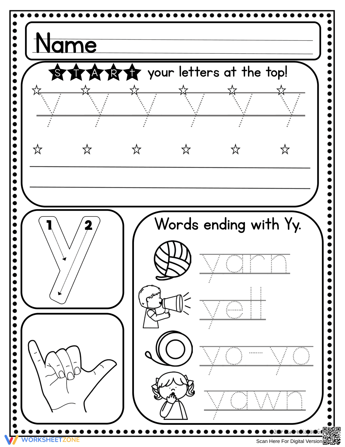 Essential Letter Y Handwriting Worksheet | Grade K-1 - Page 11