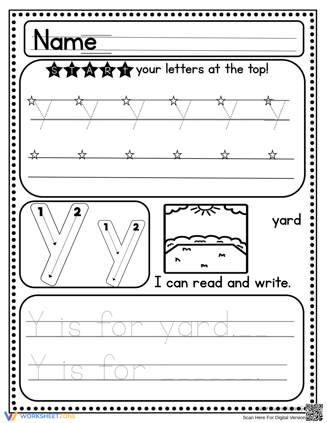 Essential Letter Y Handwriting Worksheet | Grade K-1 - Page 12