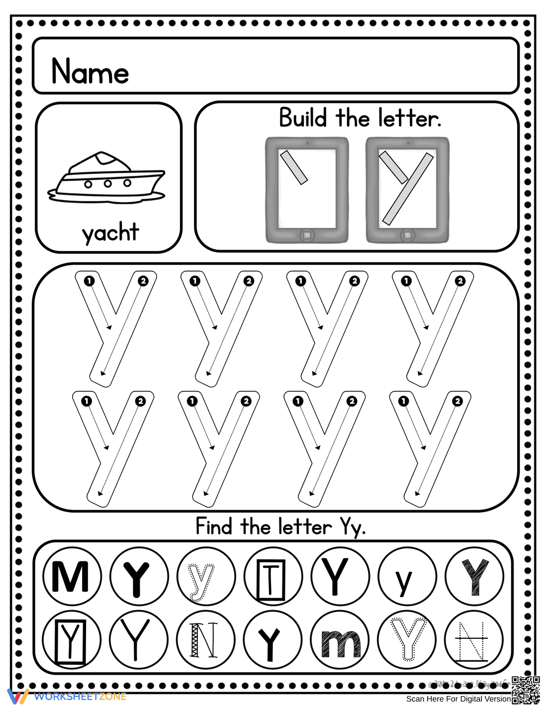 Essential Letter Y Handwriting Worksheet | Grade K-1 - Page 7