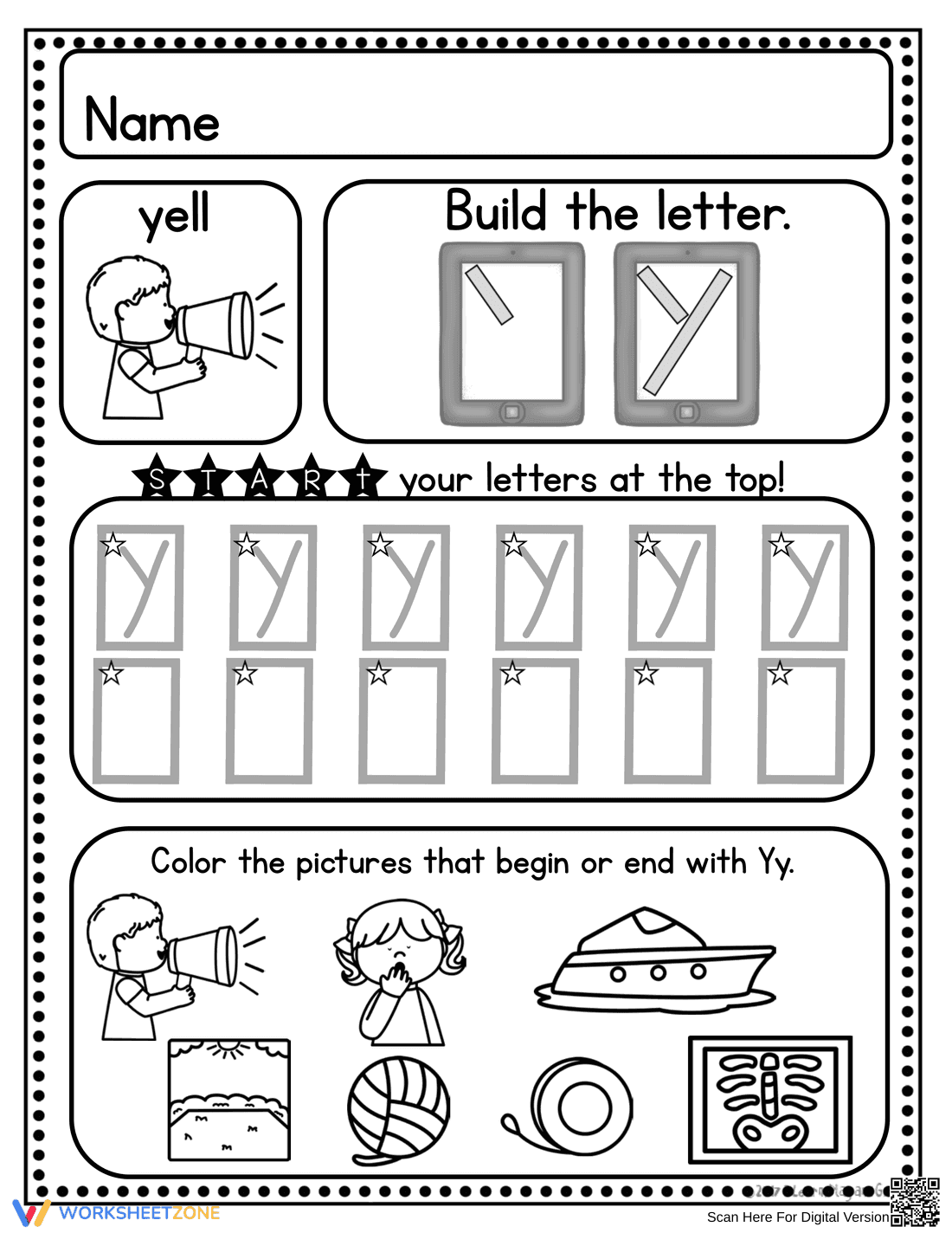 Essential Letter Y Handwriting Worksheet | Grade K-1 - Page 9