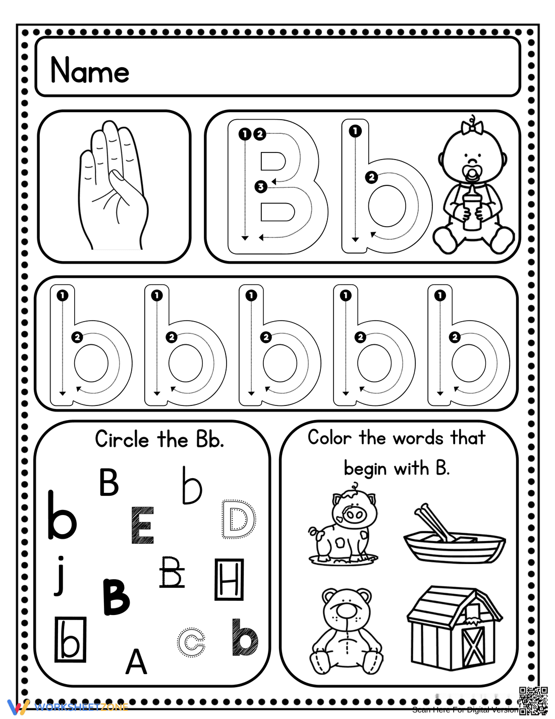 Letter B Handwriting Worksheet | Grade K-1 Essential - Page 2