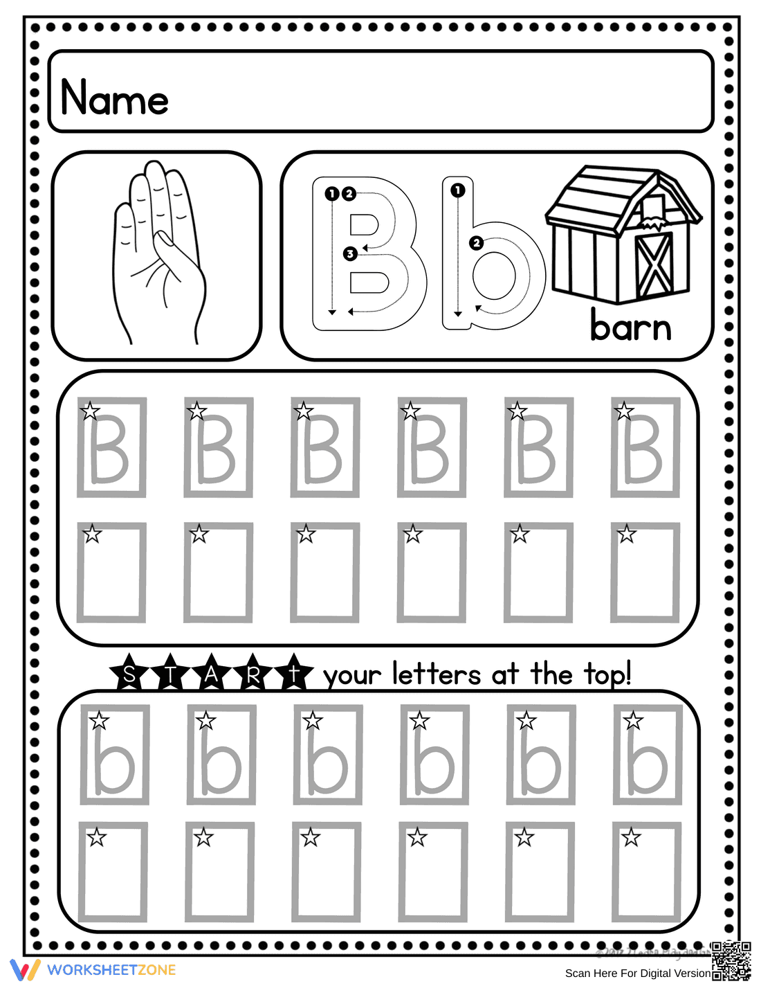 Letter B Handwriting Worksheet | Grade K-1 Essential - Page 4