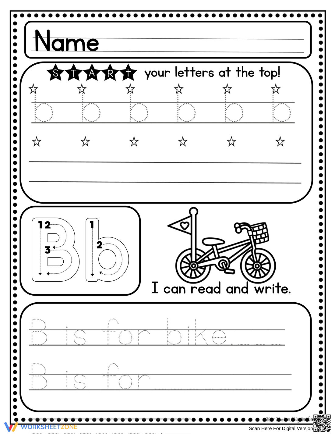 Letter B Handwriting Worksheet | Grade K-1 Essential - Page 6