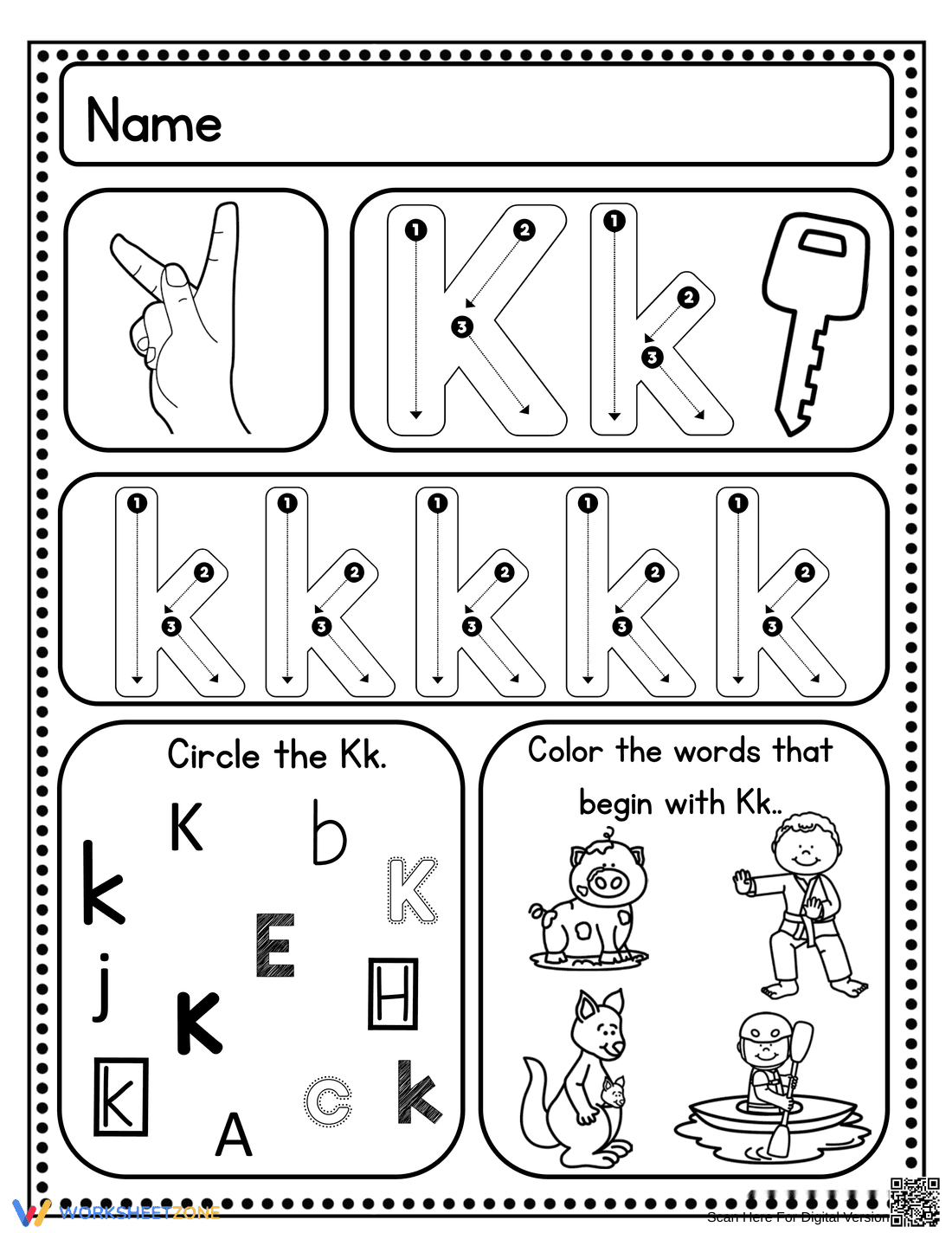 Handwriting Practice: Mastering Letter K - Page 2