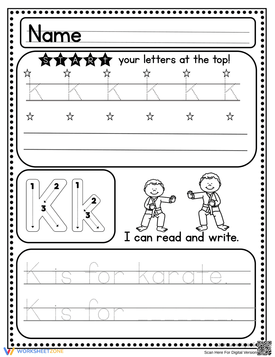 Handwriting Practice: Mastering Letter K - Page 6