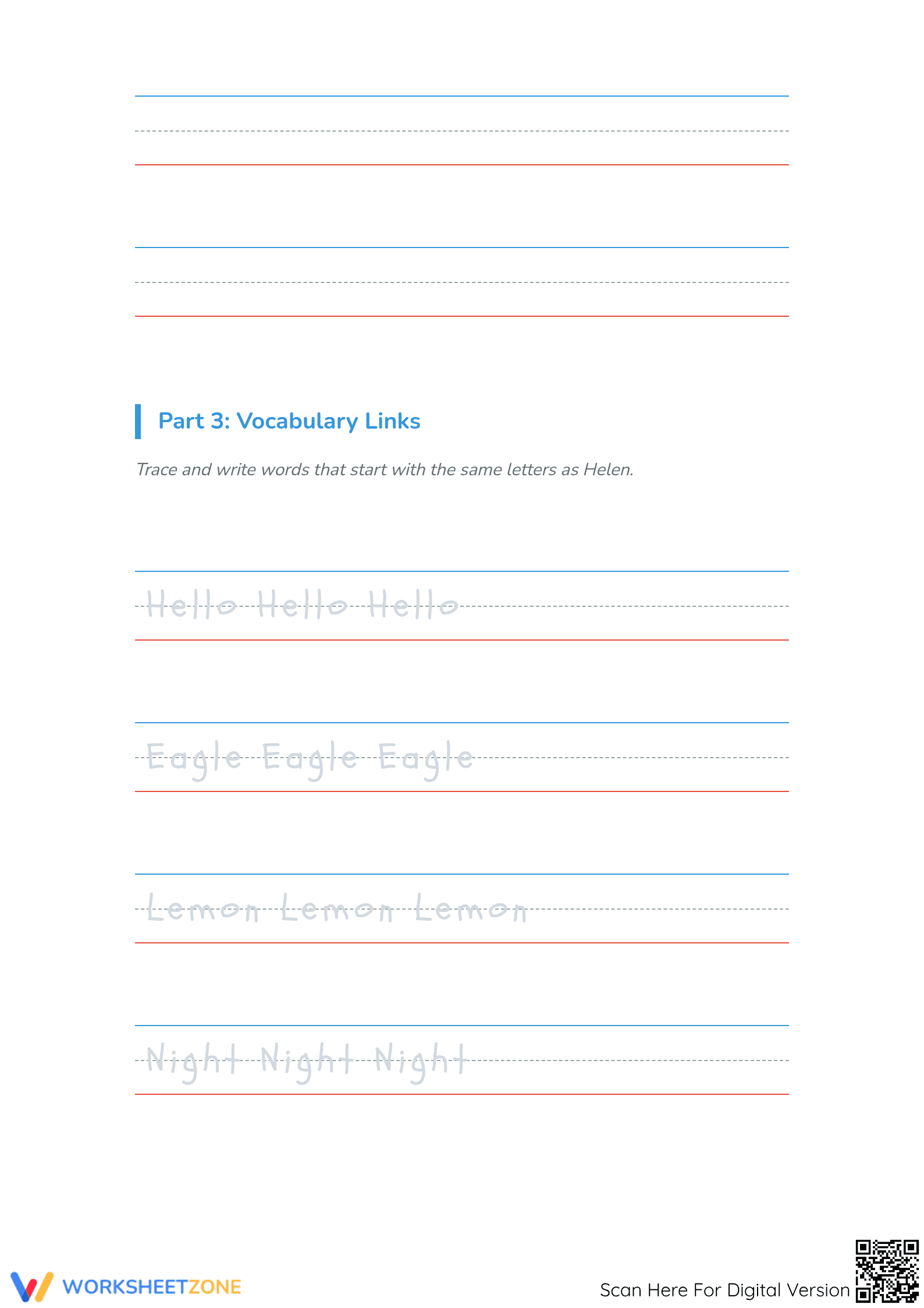 Grade 1 Aesthetic Handwriting — Printable No-Prep Worksheet - Page 3