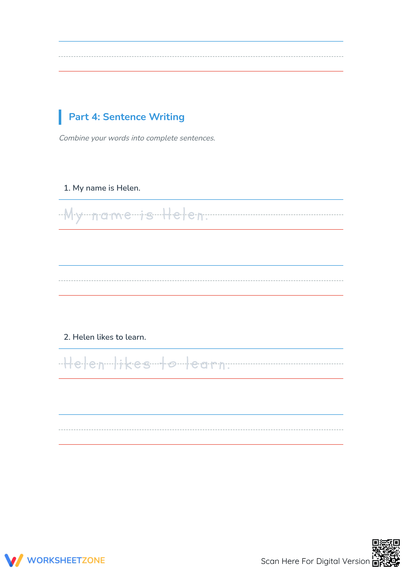 Grade 1 Aesthetic Handwriting — Printable No-Prep Worksheet - Page 4