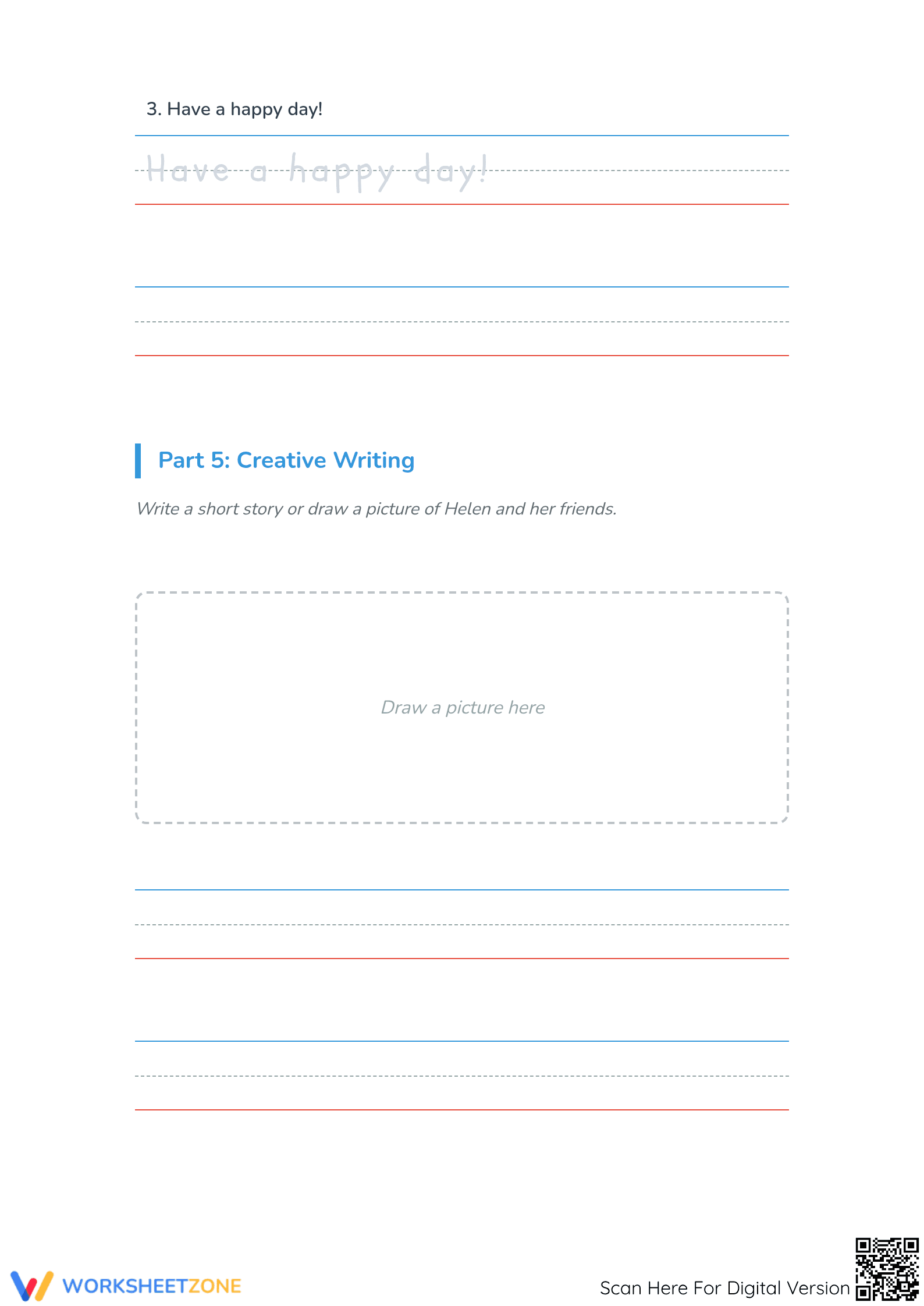 Grade 1 Aesthetic Handwriting — Printable No-Prep Worksheet - Page 5
