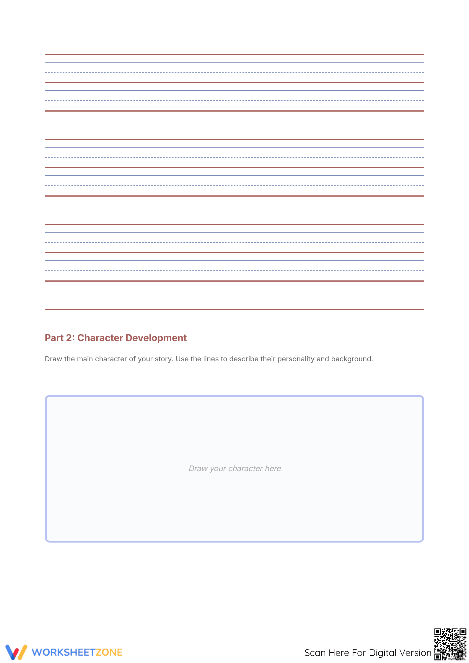 Printable Creative Handwriting Journal: Grade 6-7 - Page 2