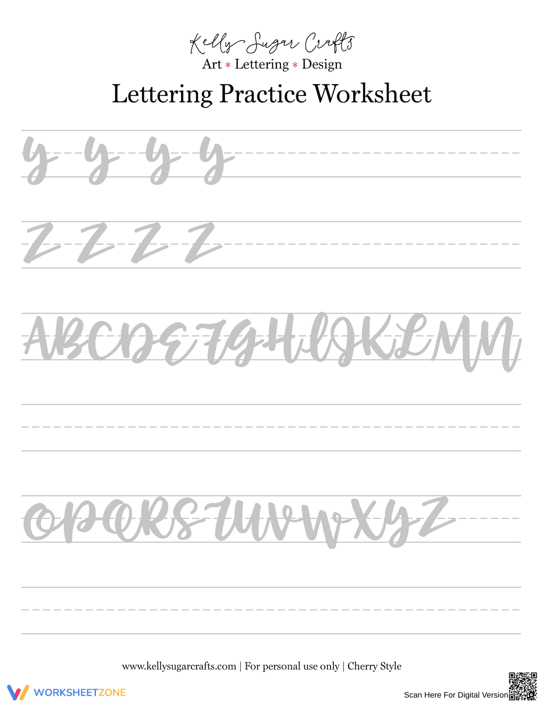 Calligraphy A-Z: Practice the Alphabet - Page 10