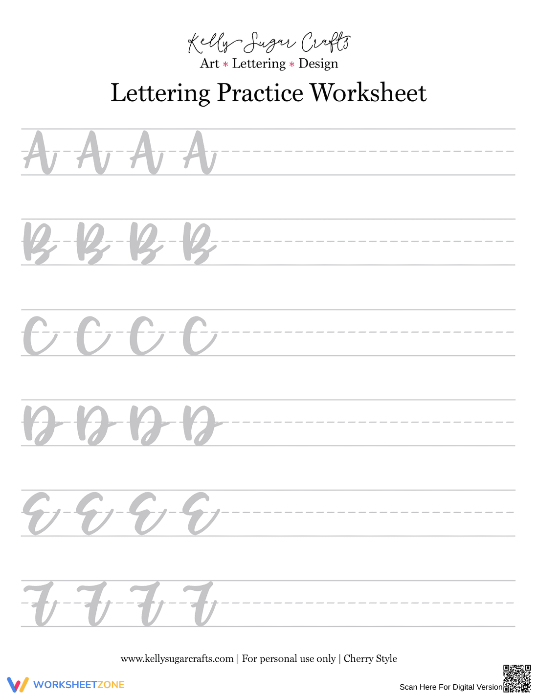 Calligraphy A-Z: Practice the Alphabet - Page 6