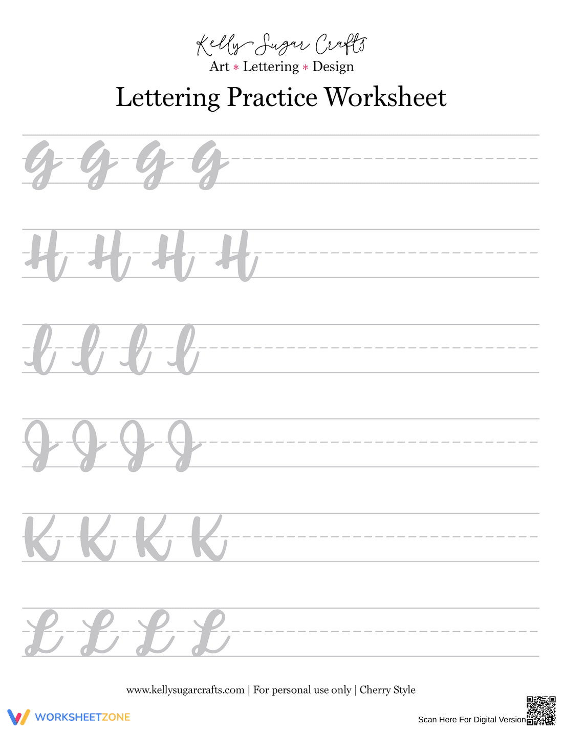 Calligraphy A-Z: Practice the Alphabet - Page 7