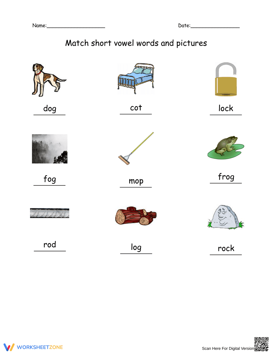 Explore the Short O Vowel Sounds Worksheet - Page 2
