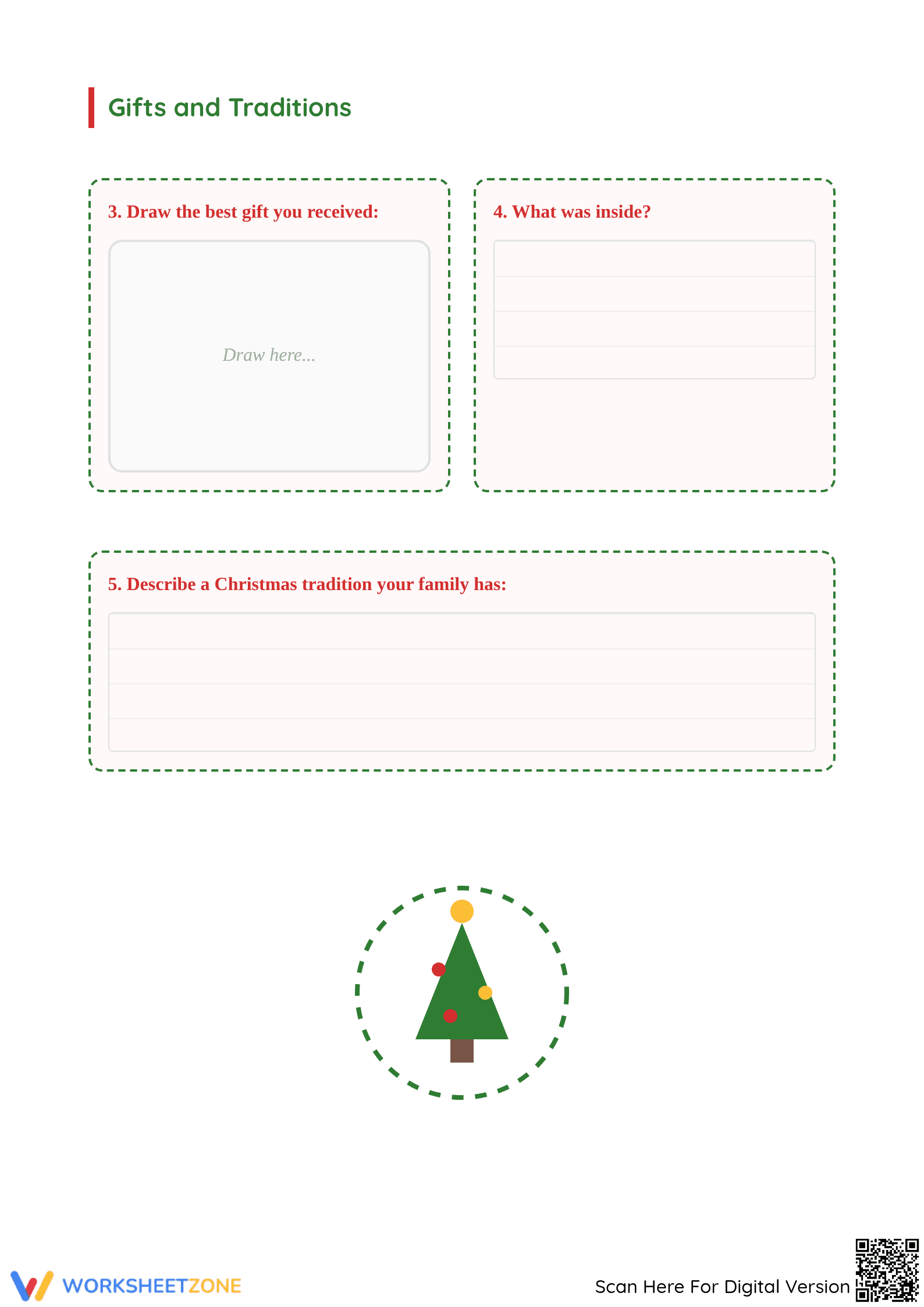 Christmas Reflection Worksheet | Grade 2 ELA Essential - Page 2