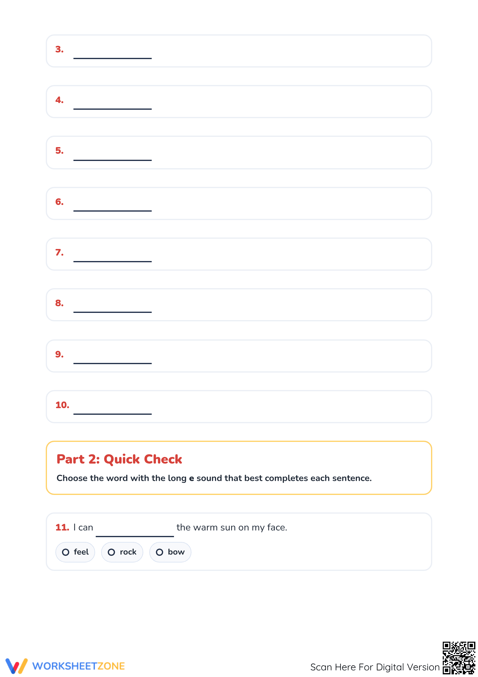 Long E Phonics Worksheet | Grade 2-3 Essential - Page 2