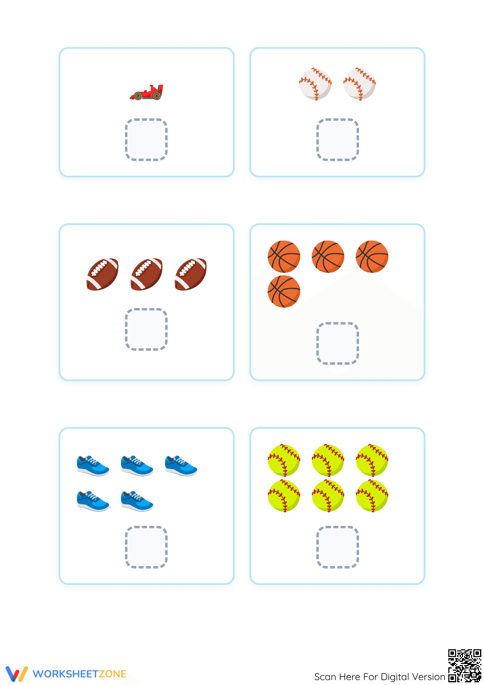 Printable Numbers & Counting Math Worksheet | Grade 1-2 - Page 2